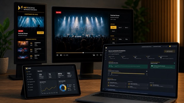 Pantalla de cartelería digital instalada en un espacio cultural